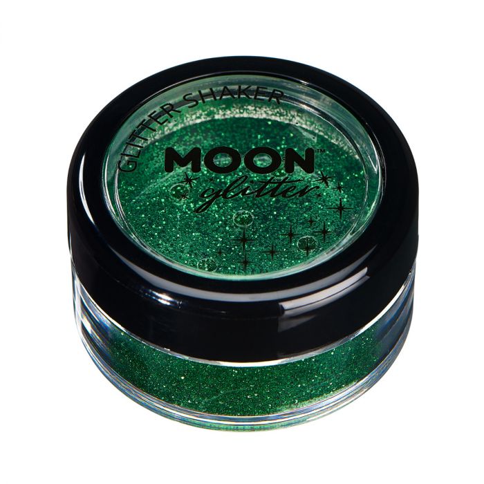 Läs mer om Moon Ansikts- kroppsglitter i burk finkornigt, 5 g-Grön