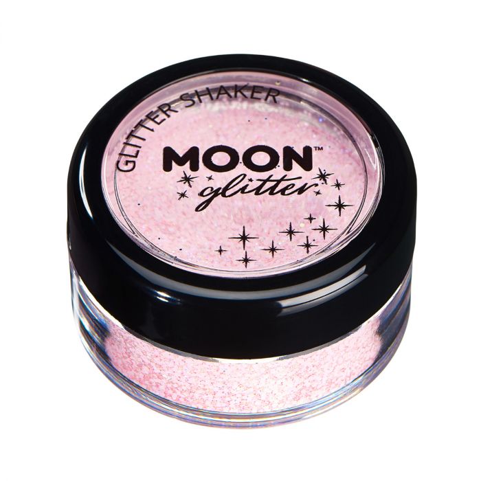 Läs mer om Moon Glitter i burk shaker, pastell rosa 5 g