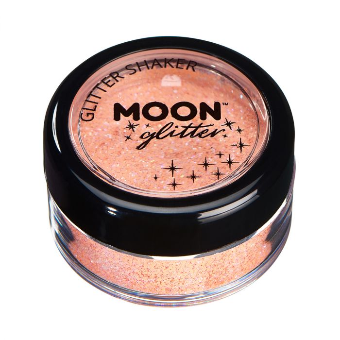Läs mer om Moon Glitter i burk shaker, pastell orange 5 g