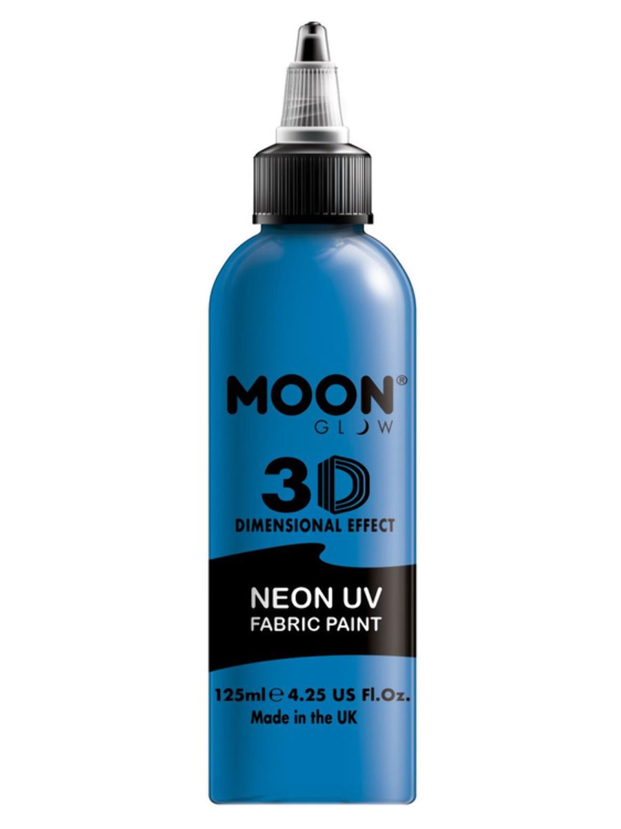 Moon Textilfärg 3D neon UV, blå 125 ml