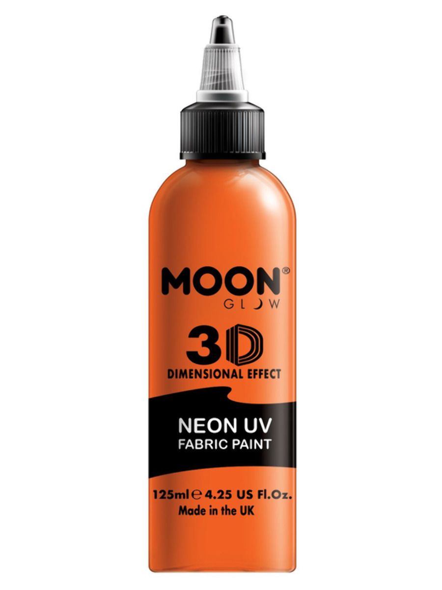 Läs mer om Moon Textilfärg 3D neon UV, orange 125 ml