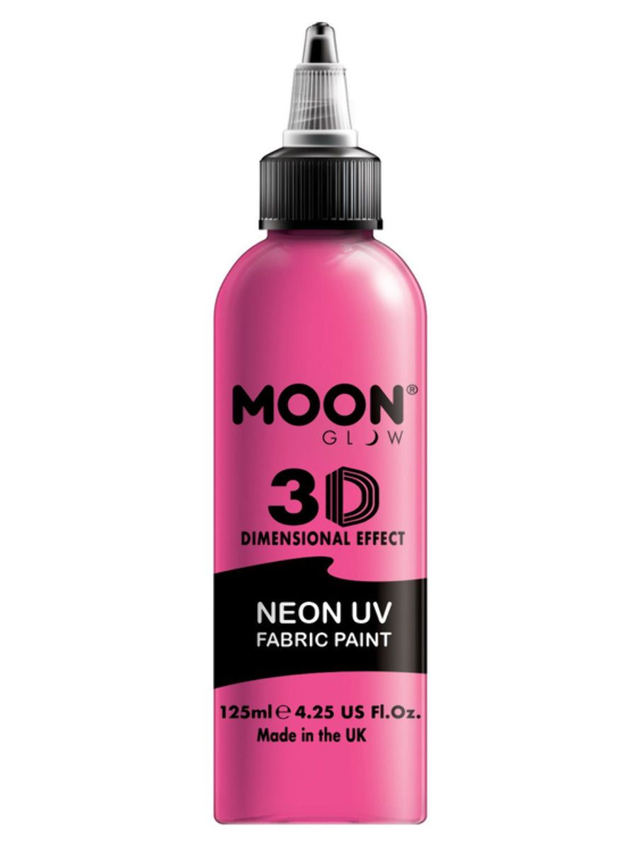 Läs mer om Moon Textilfärg 3D neon UV, rosa 125 ml