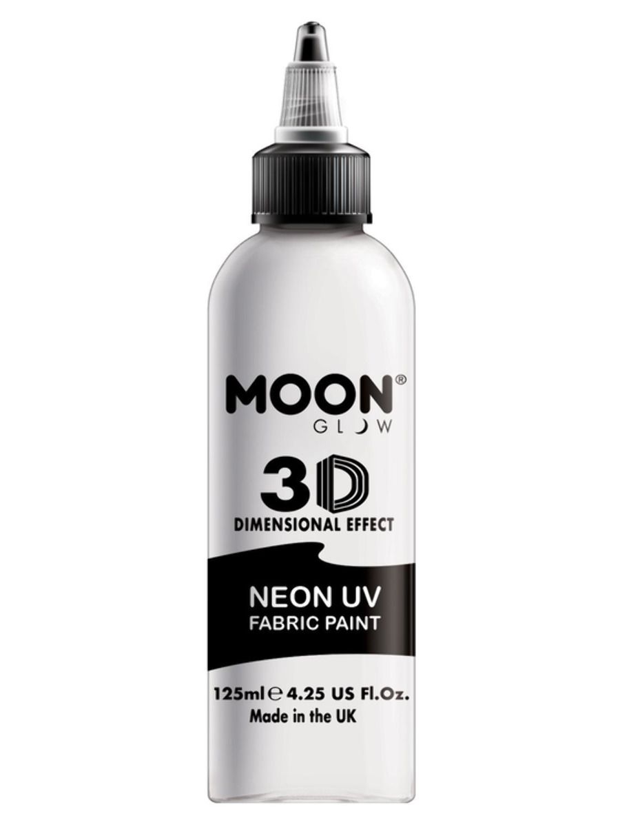 Läs mer om Moon Textilfärg 3D neon UV, vit 125 ml