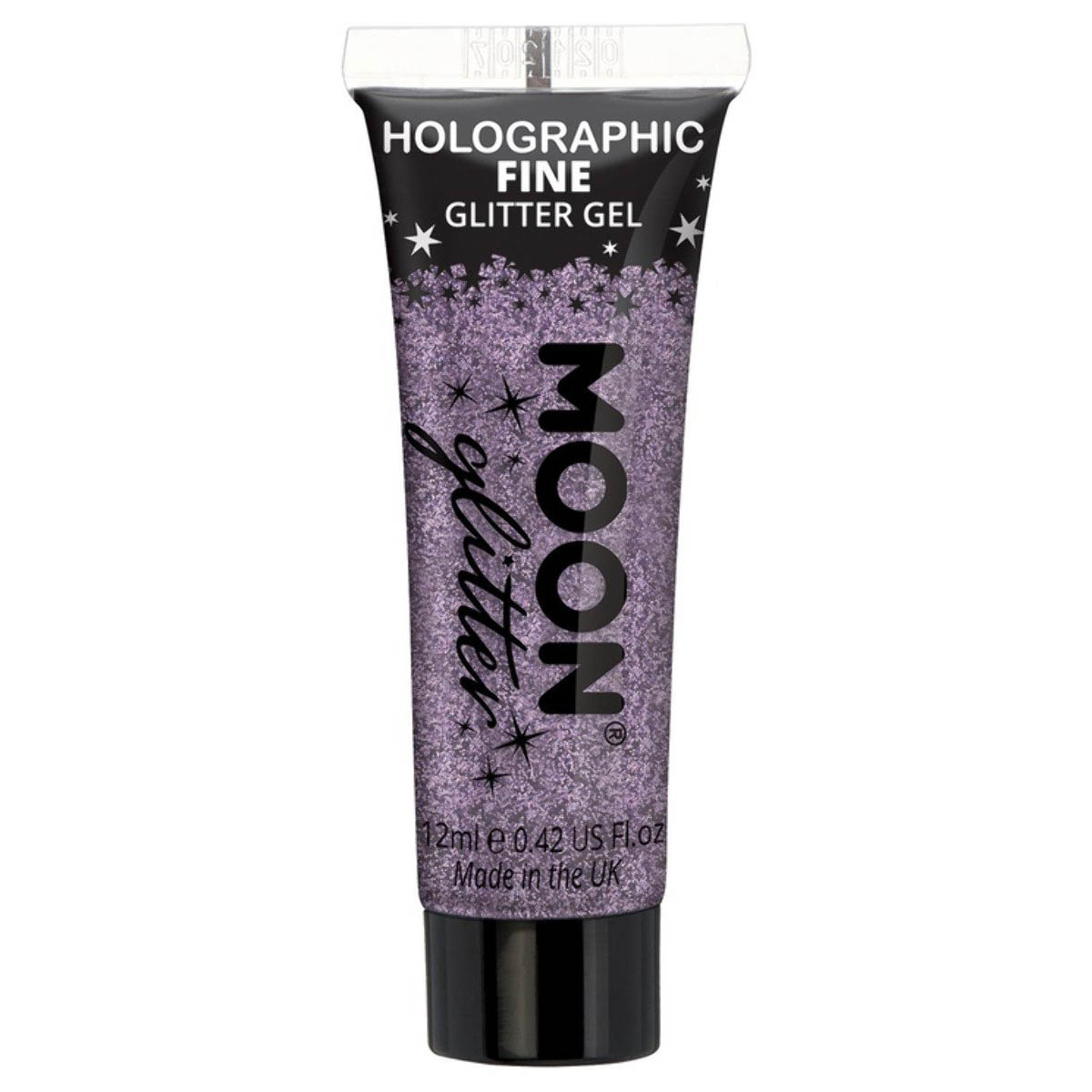 Moon glittergel i tub holografisk finkornigt lila