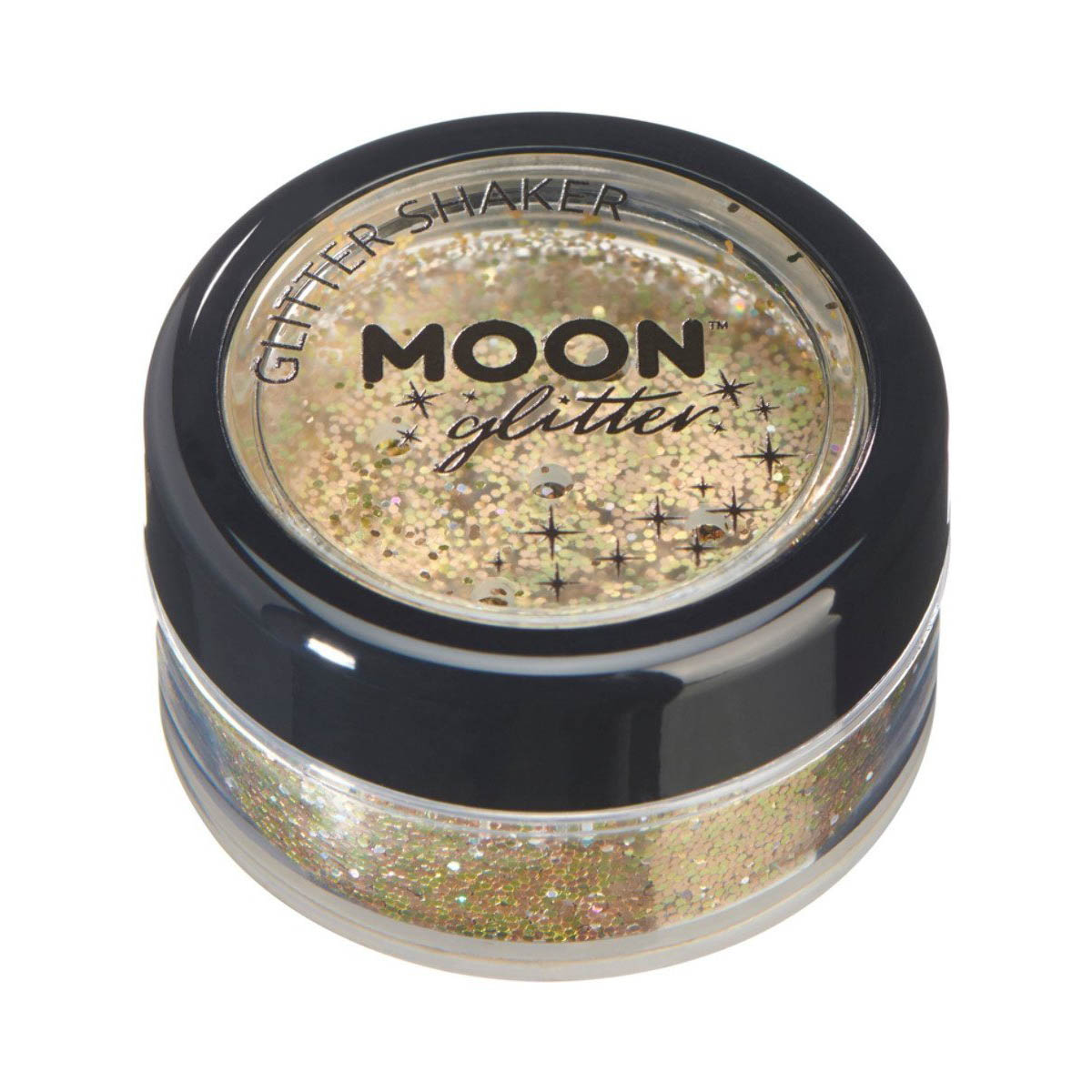 Moon glitter i shaker burk, holografisk 5g Guld