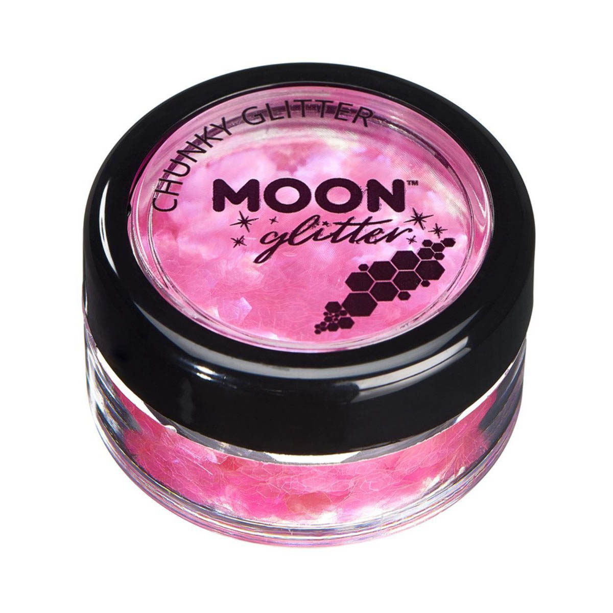 Moon kroppsglitter iriserande chunky 5g Rosa