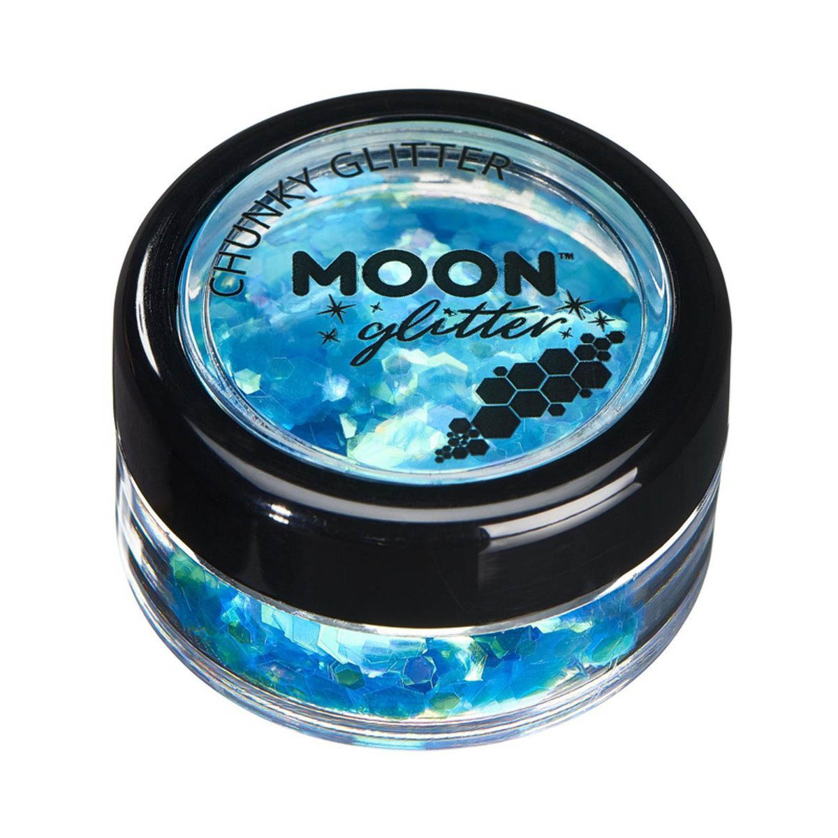 Moon kroppsglitter, iriserande chunky 5g Blå