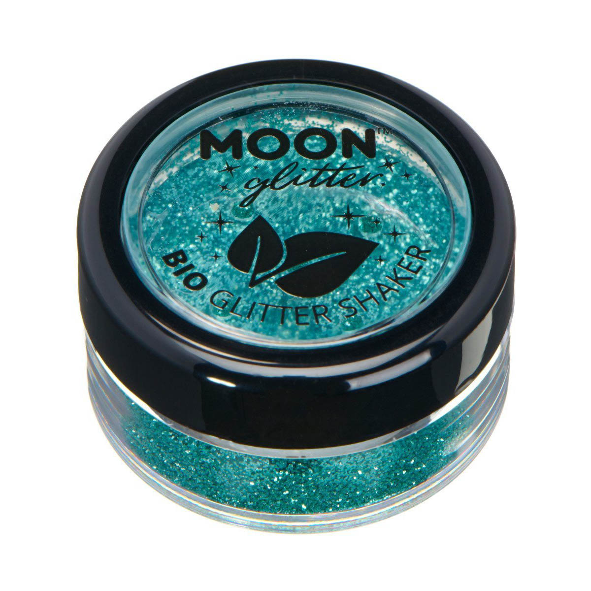 Läs mer om Moon glitter bio finkornigt shakers, 5g Turkos