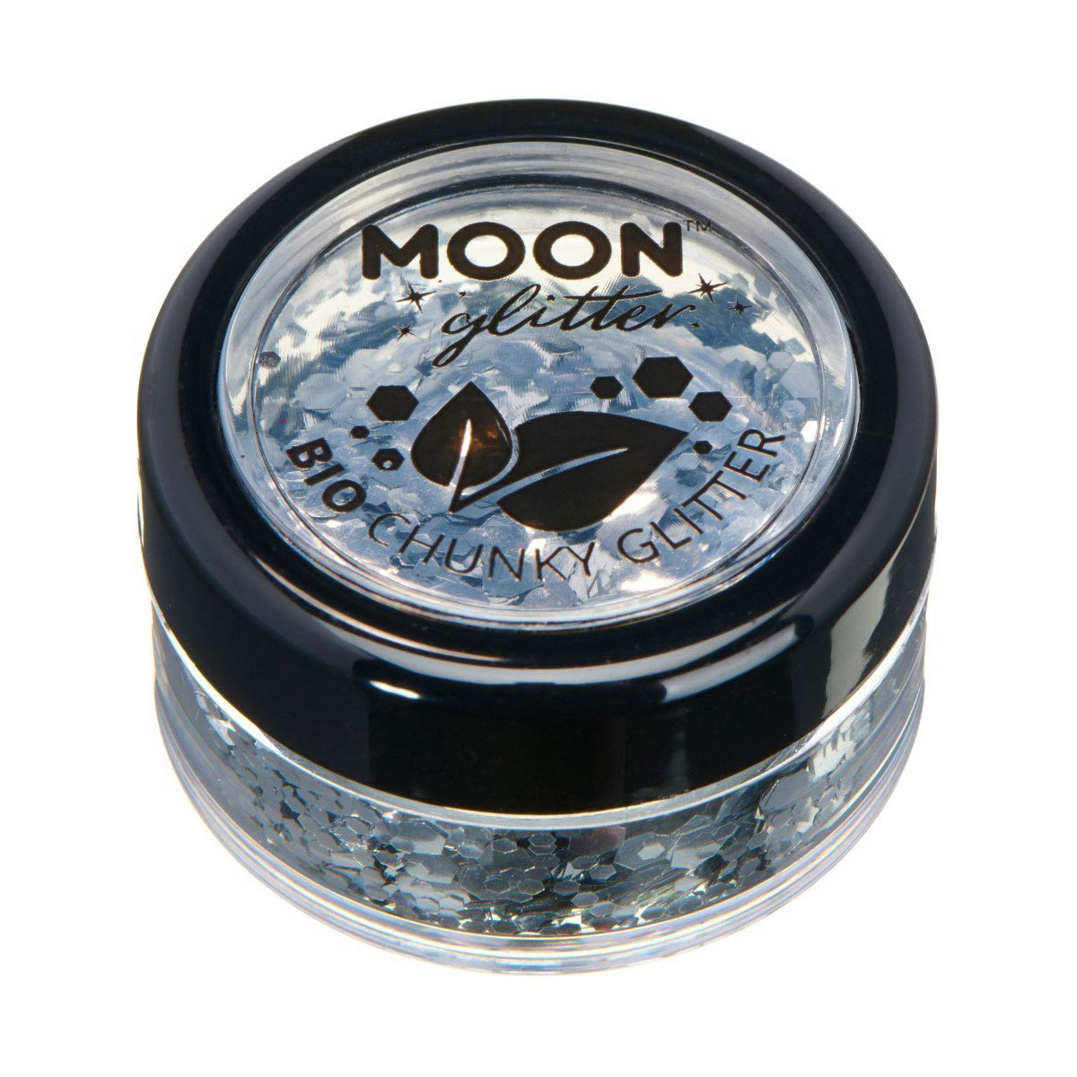 Läs mer om Moon glitter bio chunky, 3g Silver
