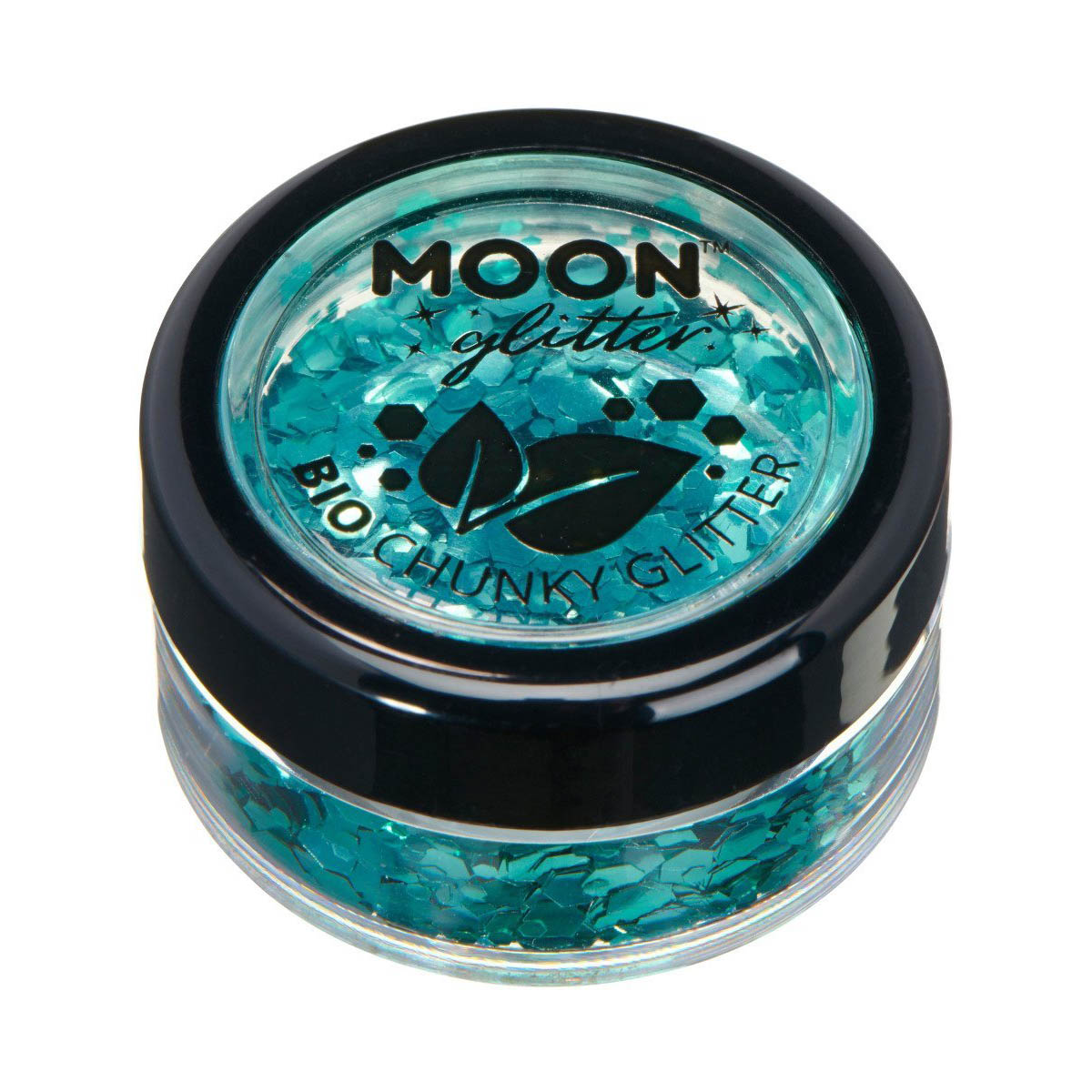 Läs mer om Moon glitter bio chunky, 3g Turkos