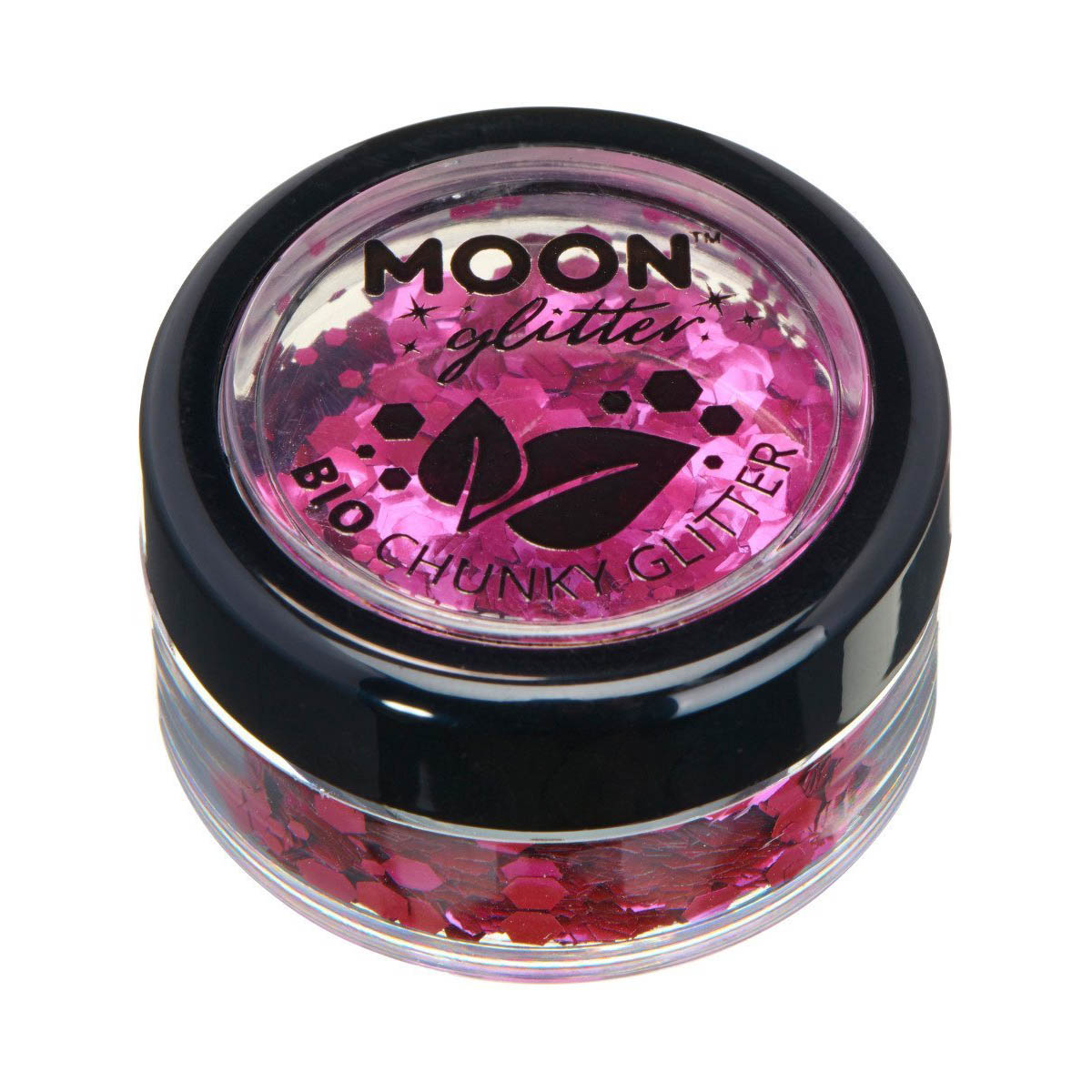 Läs mer om Moon glitter bio chunky, 3g Rosa
