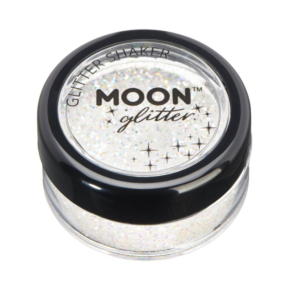 Moon glitter i burk shaker, finkornigt iriserande 5g Vit