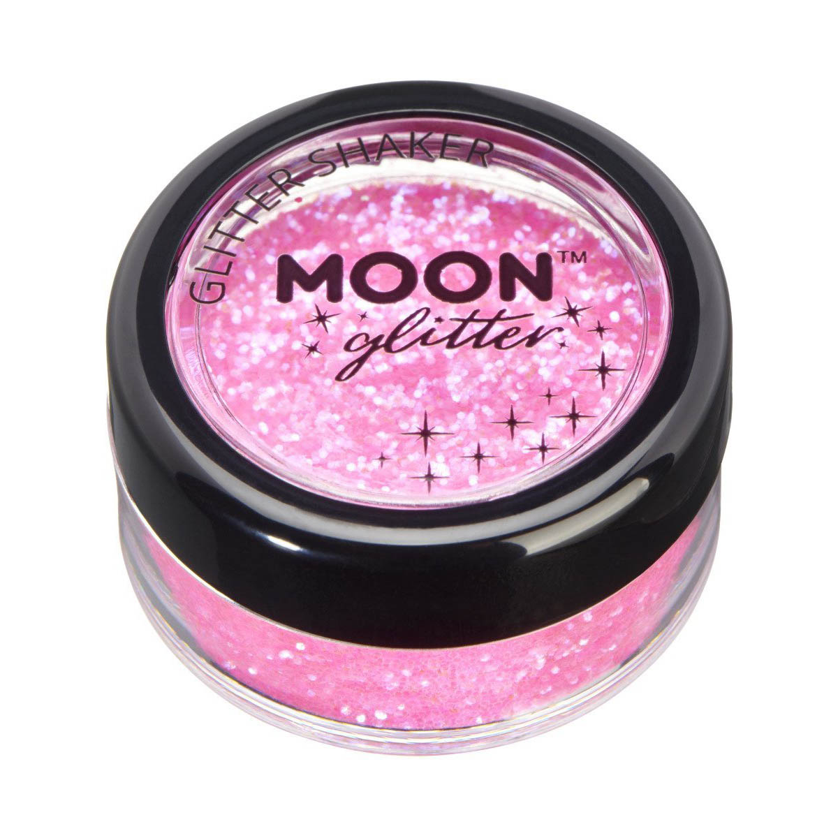 Moon glitter i burk shaker finkornigt iriserande 5g Rosa