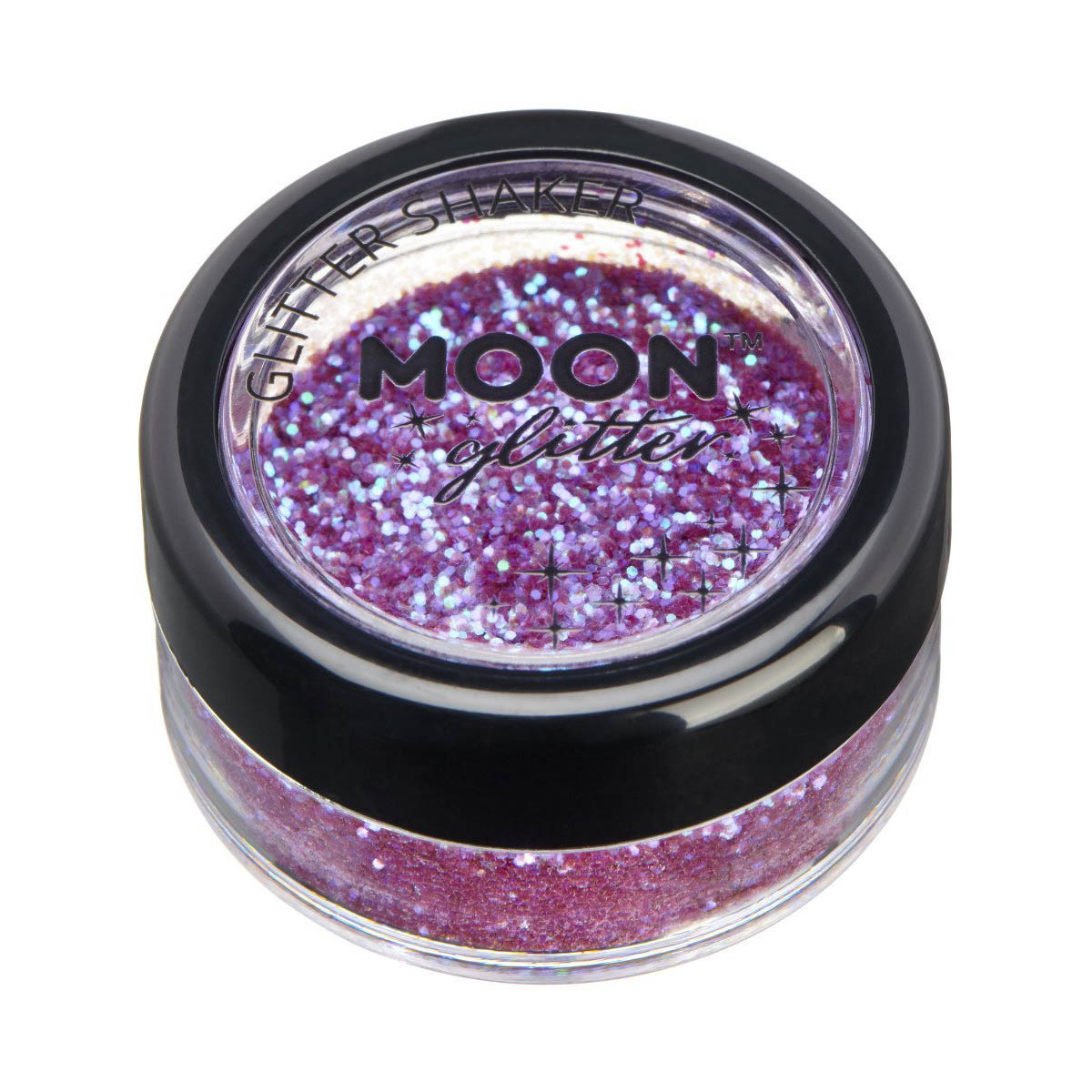 Läs mer om Moon glitter i burk shaker, finkornigt iriserande 5g Lila