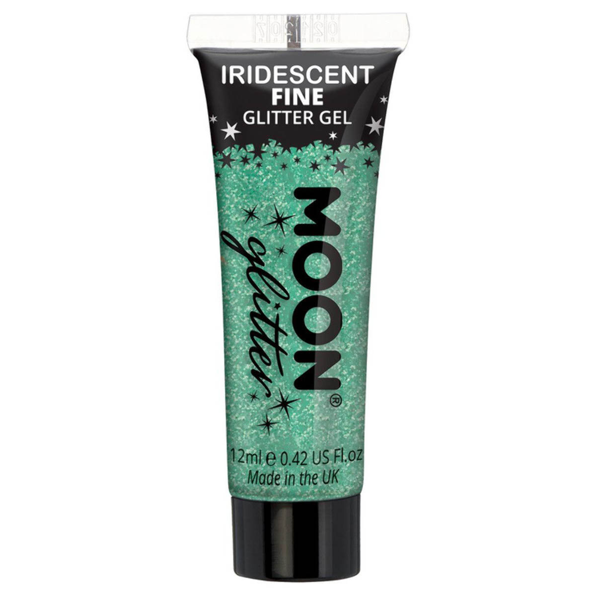 Läs mer om Moon glittergel i tub, iriserande 12ml Grön