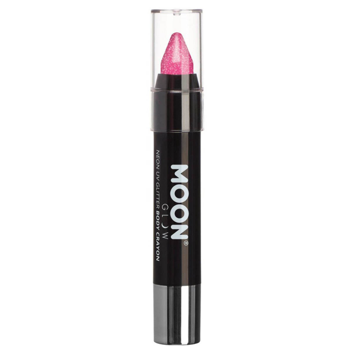 Moon UV-Sminkkritor rosa neon med glitter 3,5 g