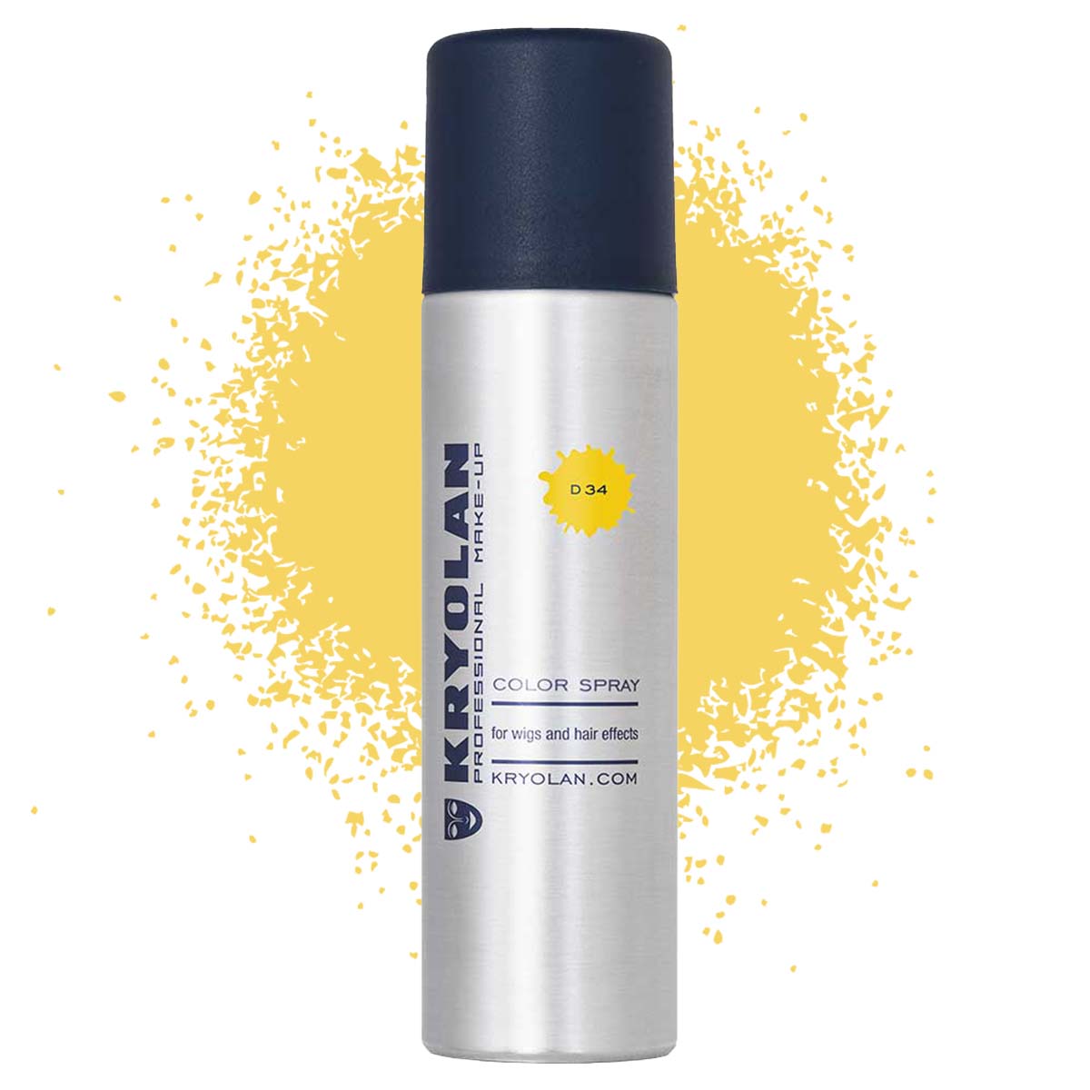 Läs mer om Kryolan Color hårspray 150 ml, gul
