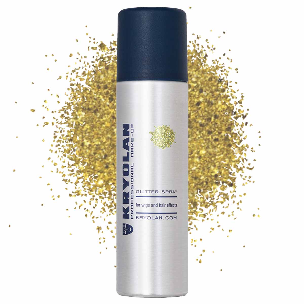 Läs mer om Kryolan Glitter spray 150 ml, guld