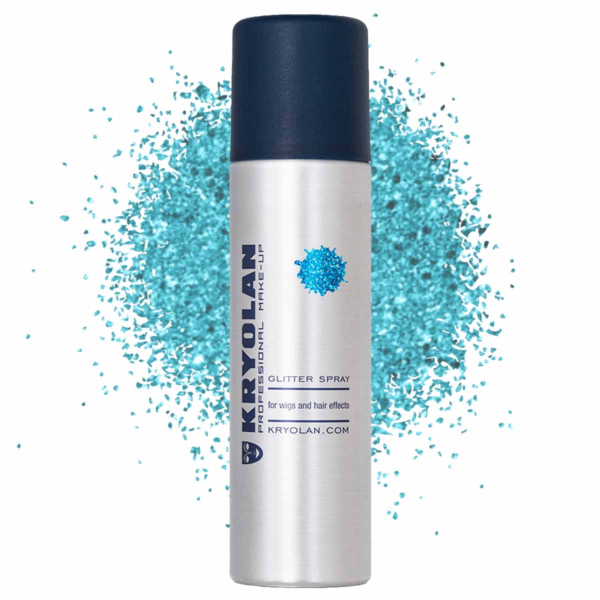 Läs mer om Kryolan Glitter spray 150 ml, blå