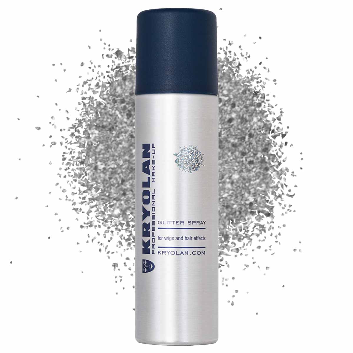 Läs mer om Kryolan Glitter spray 150 ml, silver