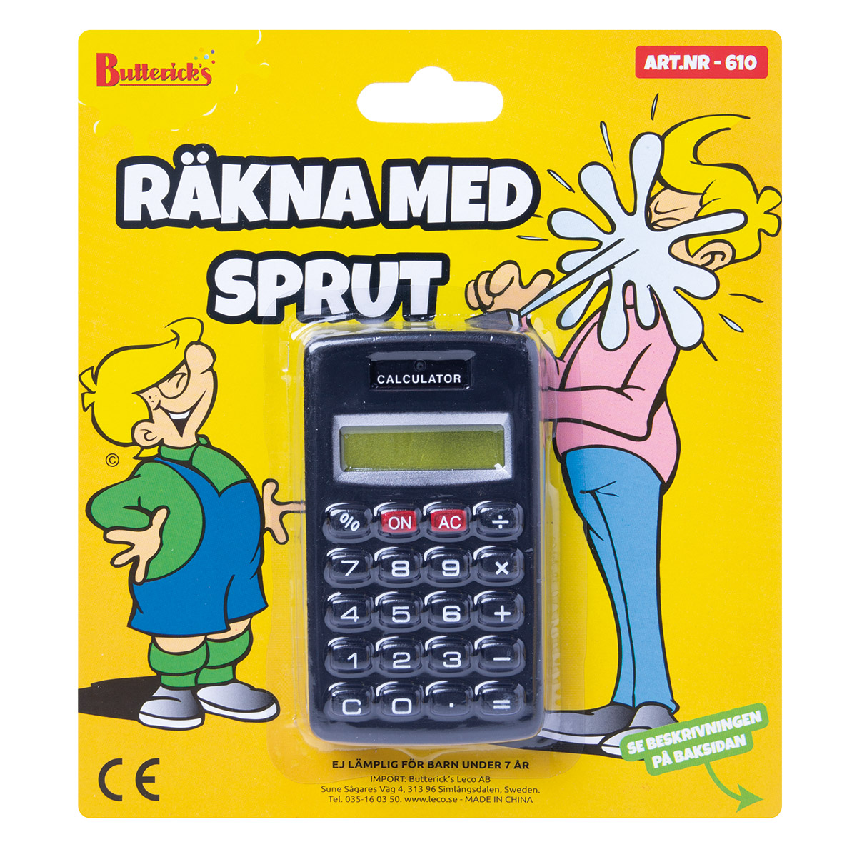 Miniräknare med sprut