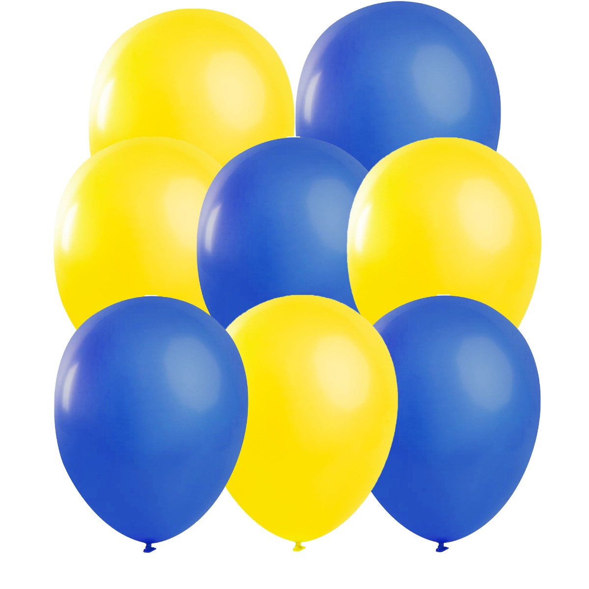 Ballonger blå/gula 10 st