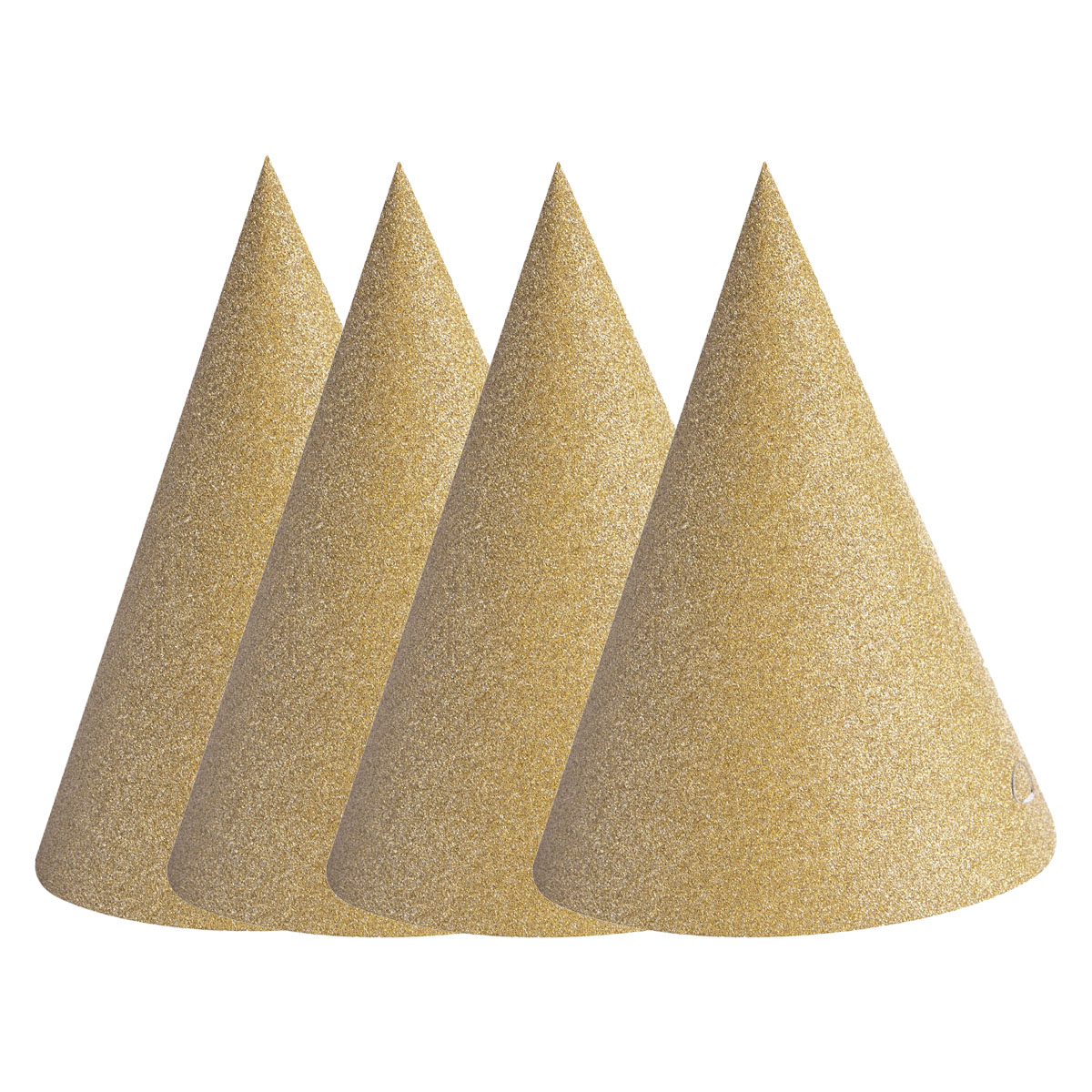 Partyhattar guld 4-pack