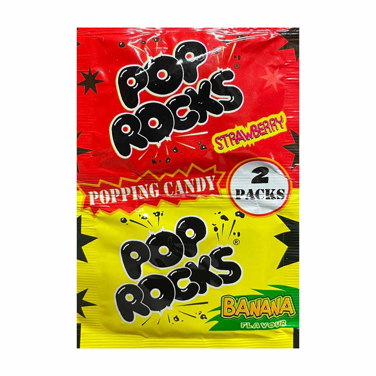 Godis pop rocks dubbel jordgubb & banan 6 g