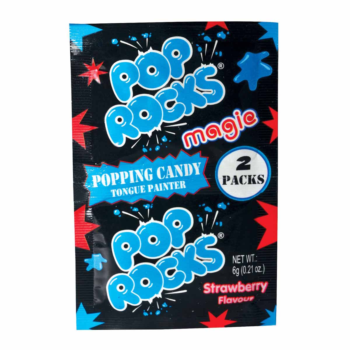 Godis pop rocks dubbel jordgubb 6 g