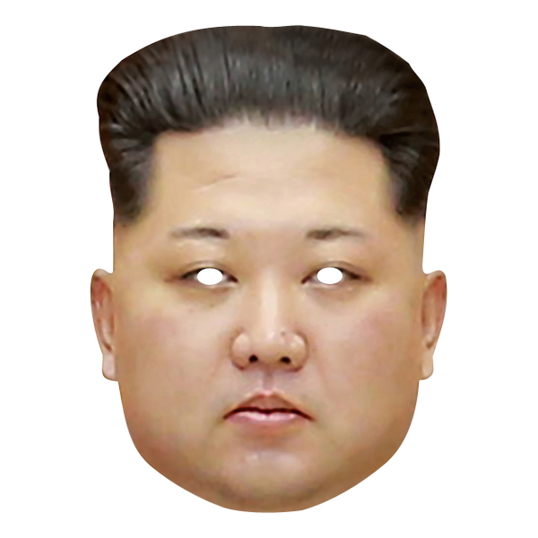 Pappmask Kim Jong Un