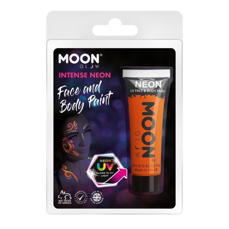 Smink i tub neon UV i förpackning Orange