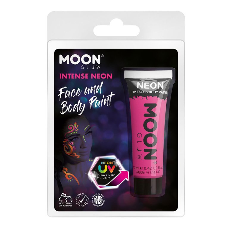 Läs mer om Smink i tub, neon UV i förpackning Rosa