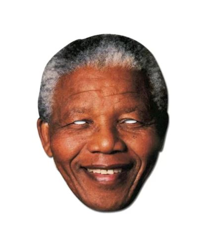 Pappmask  Nelson Mandela