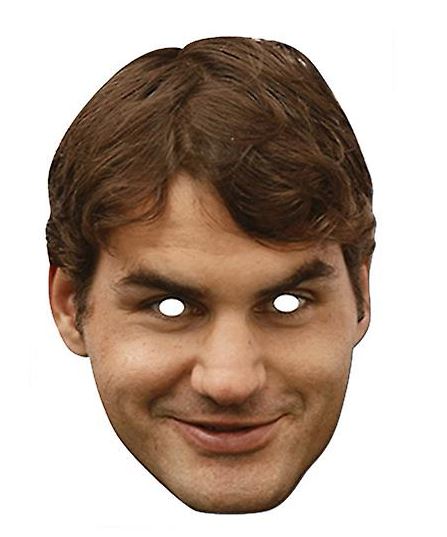 Pappmask, Roger Federer