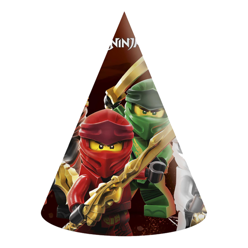 Partyhattar Lego Ninjago 6 st