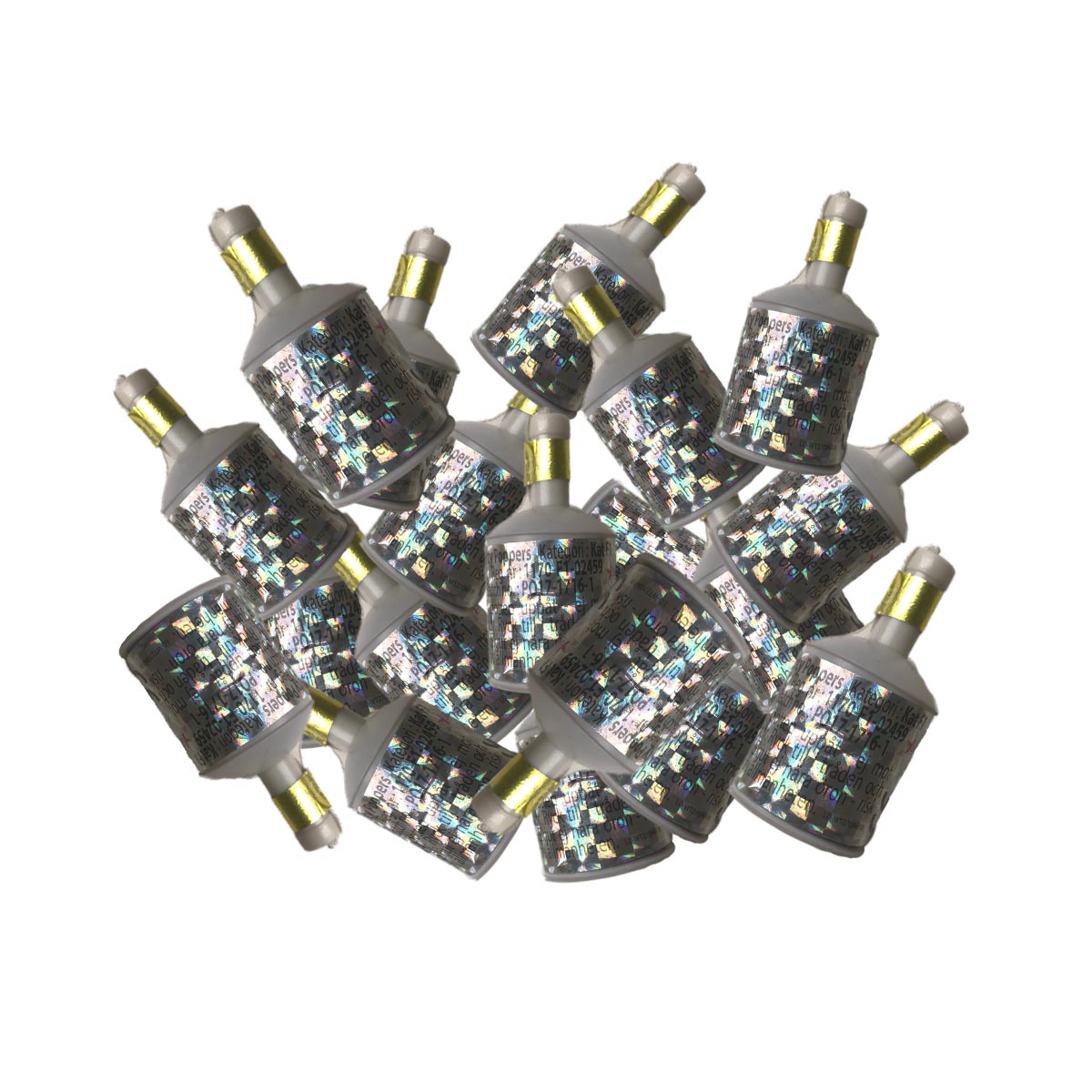 Partypoppers 20-pack silver