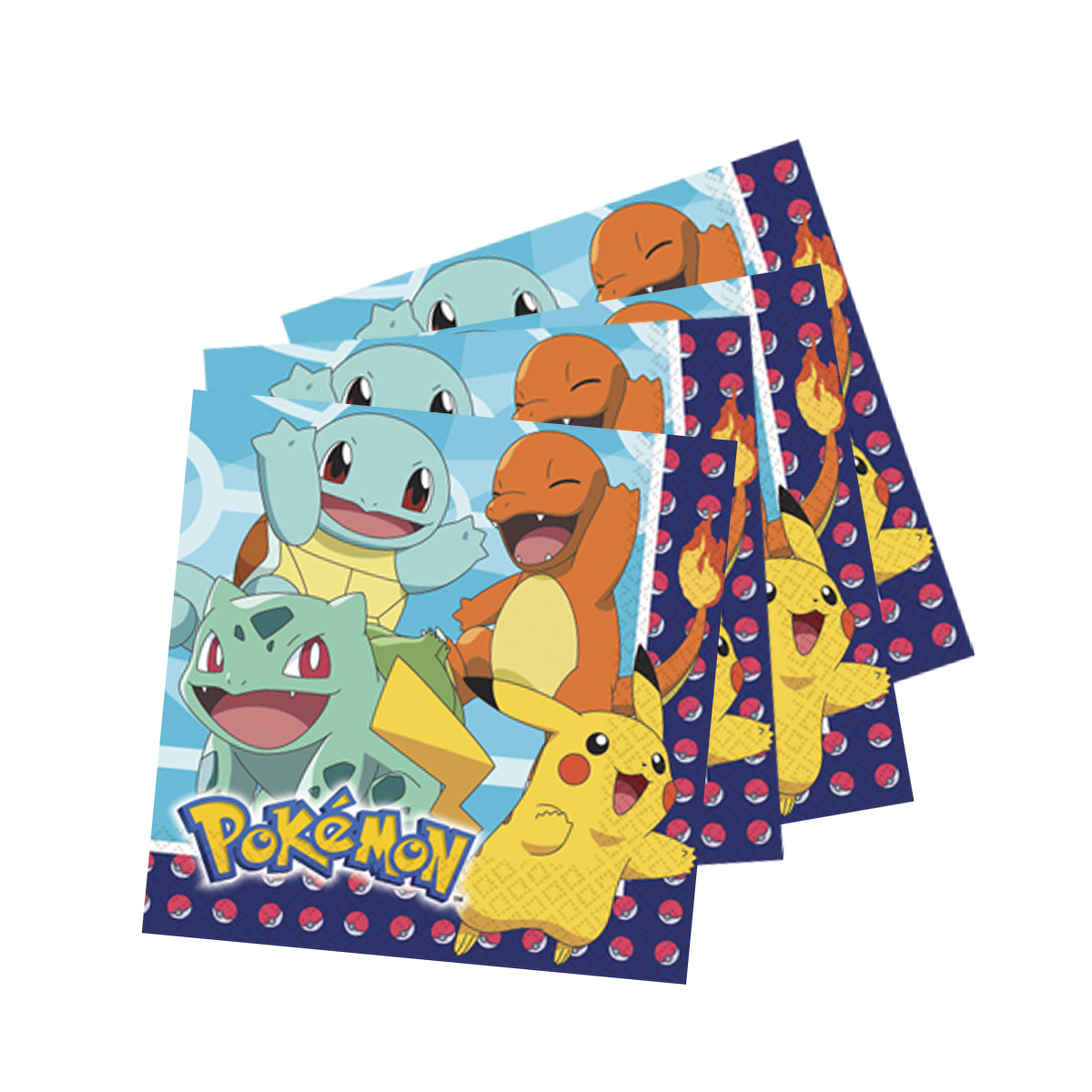 Läs mer om Dukning, Pokémon Servetter 23x23 16 st