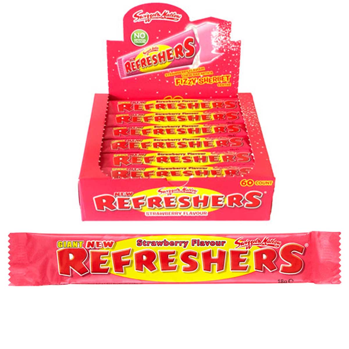 Godis Refreshers jordgubb lång