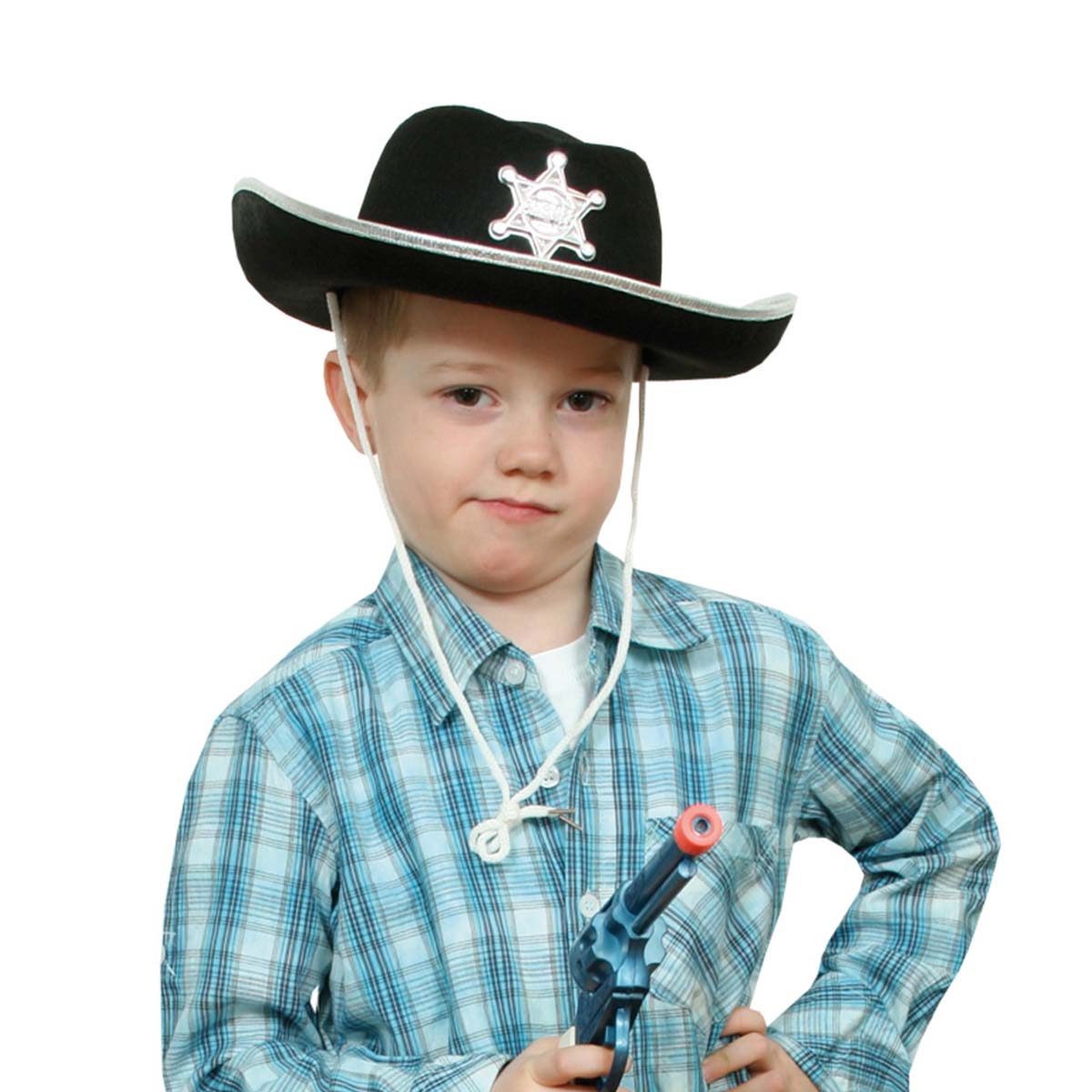 Sheriffhatt, svart barnproduktzoombild #1
