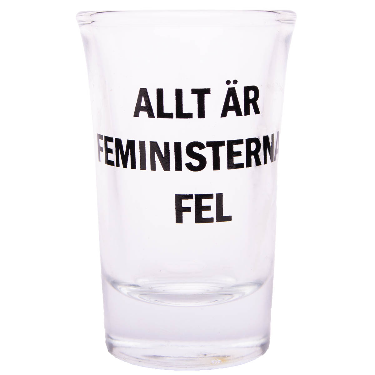 Snapsglas Allt är feministernas fel