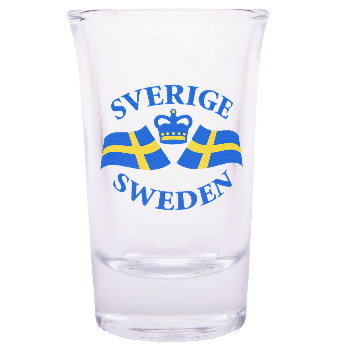 Snapsglas, svenska flaggan