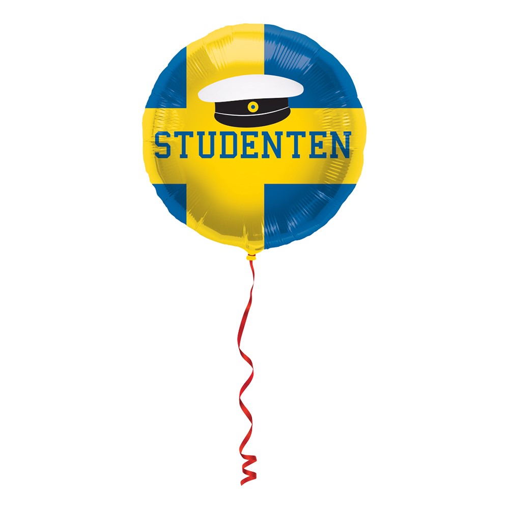 Folieballong, student 45 cm
