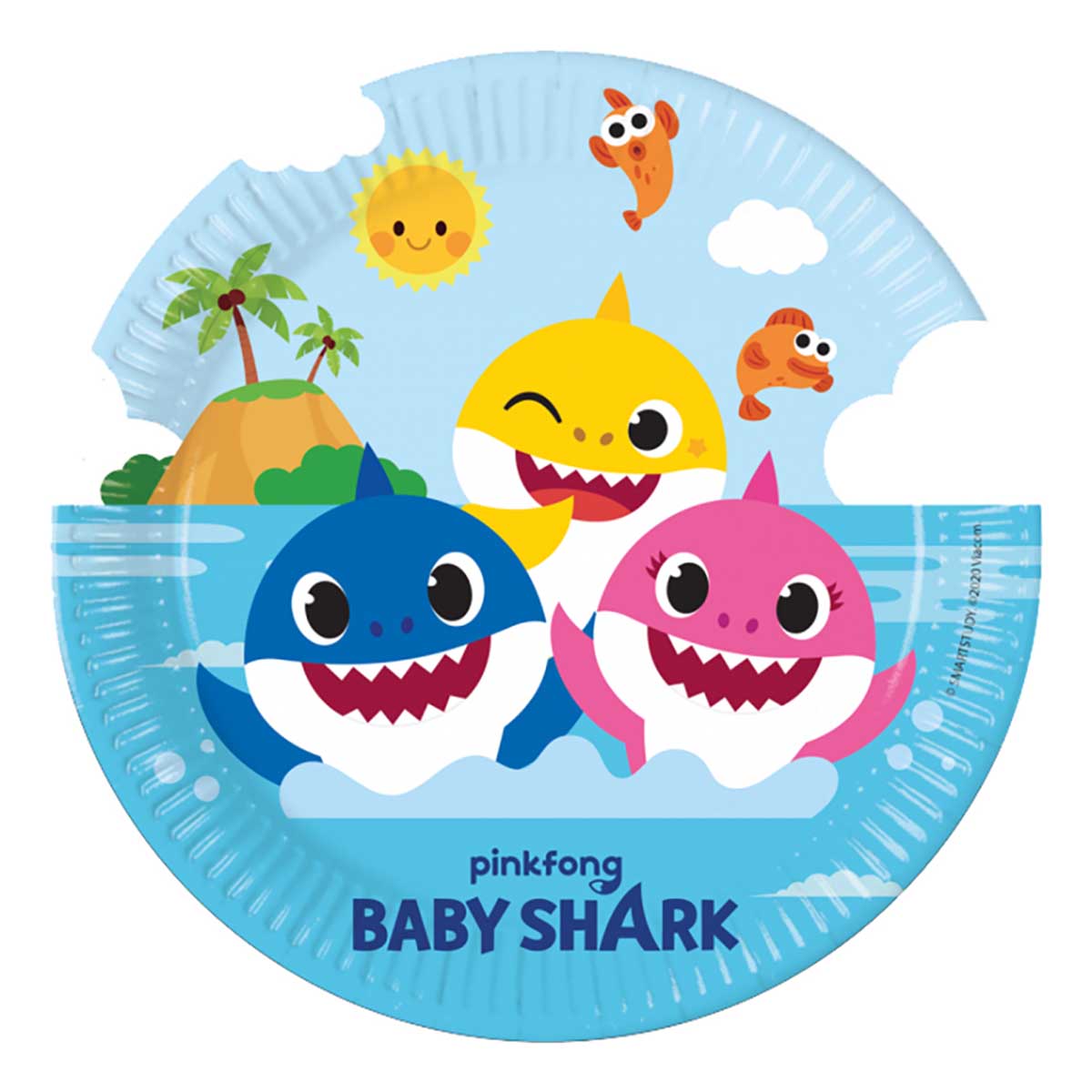 Tallrikar Baby Shark 23 cm 8 st